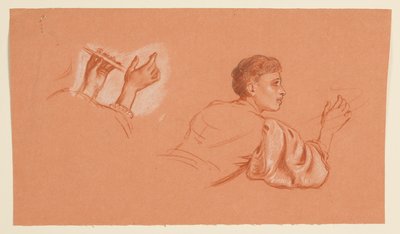 Études de figures masculines costumées - Elihu Vedder