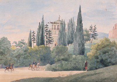 Cavaliers dans un paysage italien - Elisa Bonaparte