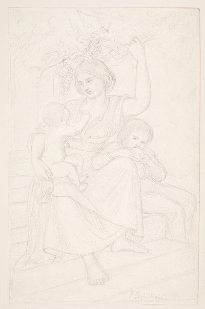 Une Italienne avec deux enfants - Elisabeth Jerichau Baumann