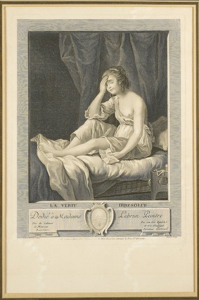 La Vertu Irrésolue, gravée par Louis Dennel - Elisabeth Louise (after) Vigee Lebrun