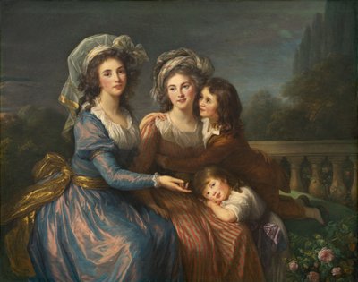 La marquise de Pezay et la marquise de Rougé avec ses fils Alexis et Adrien - Élisabeth Louise Vigée Le Brun