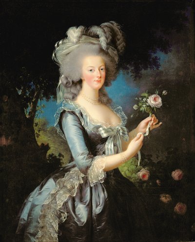 Marie-Antoinette avec une rose - Elisabeth Louise Vigee Lebrun