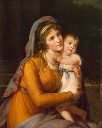Portrait de la baronne Anna Sergeyevna Stroganova 1765-1824 avec son fils, vers 1800 - Elisabeth Louise Vigee Lebrun