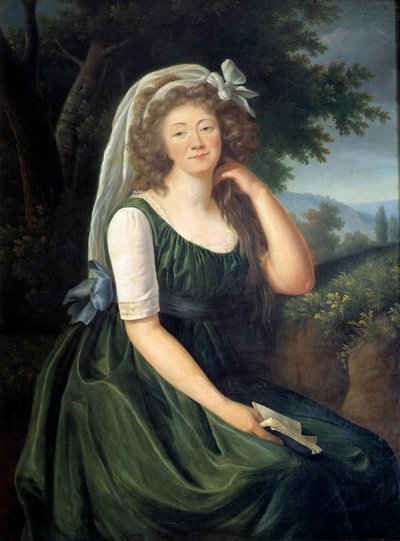 Portrait de Jeanne Bécu, Comtesse du Barry (1743-1793), courtisane et maîtresse de Louis XV, à Louveciennes à l