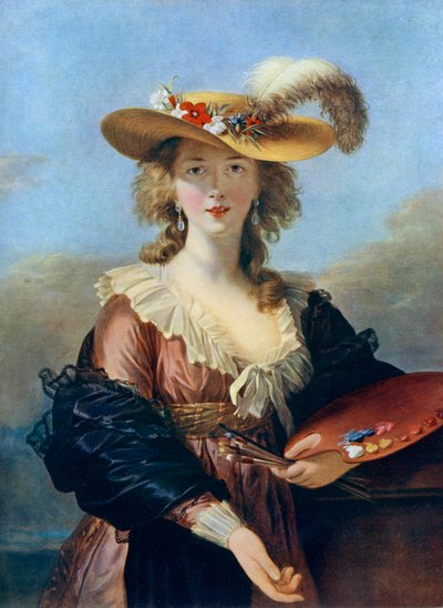 Autoportrait avec un chapeau de paille, vers 1782, 1912 - Elisabeth Louise Vigee Lebrun
