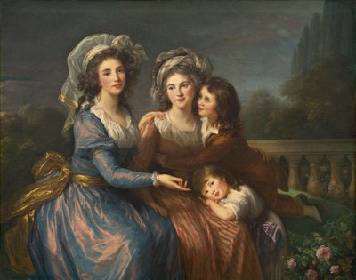 La Marquise de Pezay et la Marquise de Rougé avec ses fils Alexis et Adrien - Elisabeth Louise Vigee Lebrun
