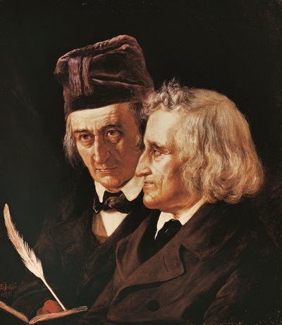 Portrait des frères Jacob et Wilhelm Grimm - Elisabeth Maria Anna Jerichau Baumann