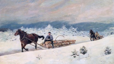 Transport de bois - Elisabeth Sinding