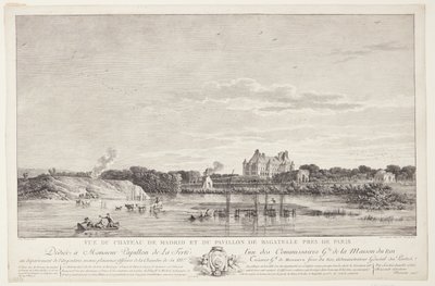 Vue du Château de Madrid et du Pavillon de Bagatelle près de Paris - Elise Saugrain