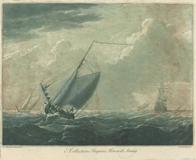 Scène de navigation de la collection de Hugo Howard, 1720s - Elisha Kirkall