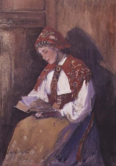 Dame lisant - Elizabeth Adela Stanhope Forbes
