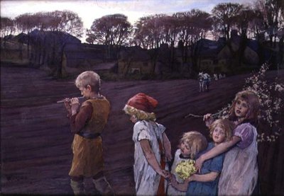 Le joueur de flûte, une allégorie du printemps - Elizabeth Adela Stanhope Forbes