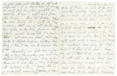 Lettre autographe à John Ruskin, Casa Giudi, Florence, 3 juin 1859 - Elizabeth Browning