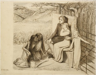 Deux Amoureux, 1854 - Elizabeth Eleanor Siddal