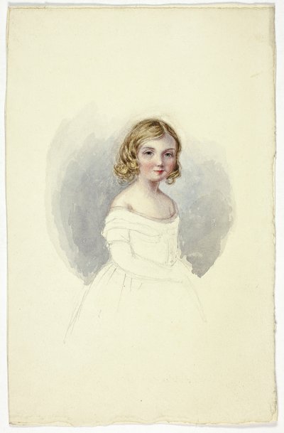 Portrait de jeune fille avec robe sans épaules - Elizabeth Murray