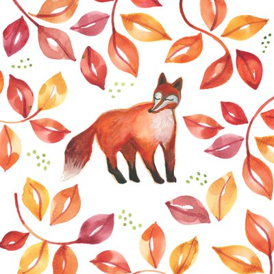 Renard, 2017 (aquarelle) - Elizabeth Rider