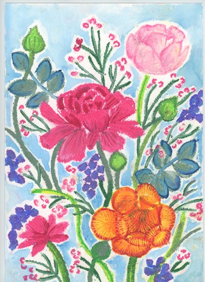 Bouquet de renoncules, 2018 (pastel à l