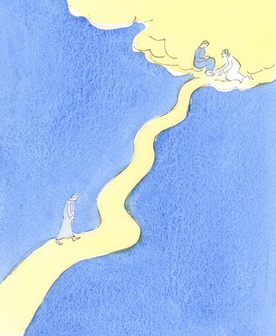 Une personne qui, par amour de Dieu, aime et sert son prochain, marche sur un chemin difficile vers le Ciel, avec des montées raides - Elizabeth Wang
