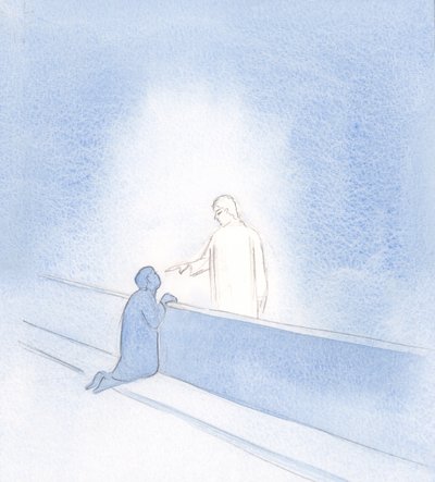 Toute mon anxiété a été arrêtée par le toucher de Sa main. Il m