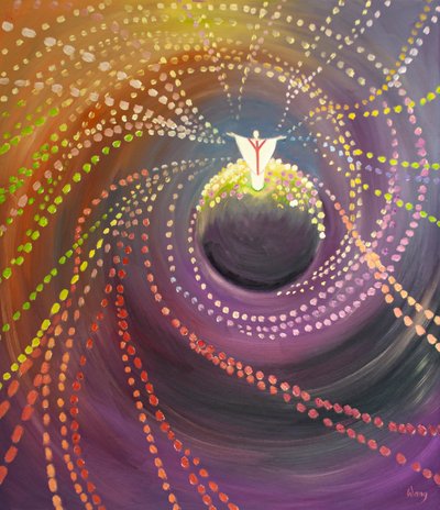 Tous les saints et les anges se joignent à la louange que le Christ offre au Père à la messe, 2000 - Elizabeth Wang