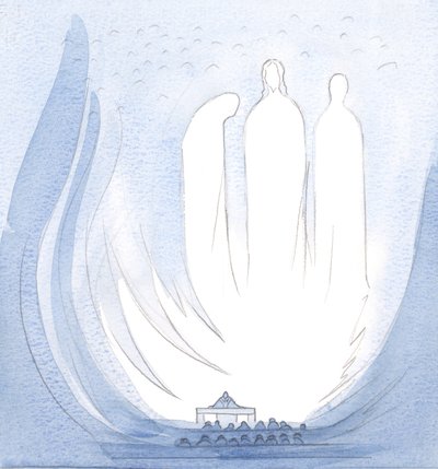 À la messe, mon âme a été élevée dans la joie de la Très Sainte Trinité; j