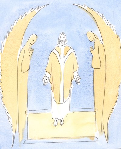 À chaque messe, Jésus-Christ est rendu Présent devant nous, notre grand Souverain Prêtre qui intercède pour nous auprès de son Père au Ciel - Elizabeth Wang
