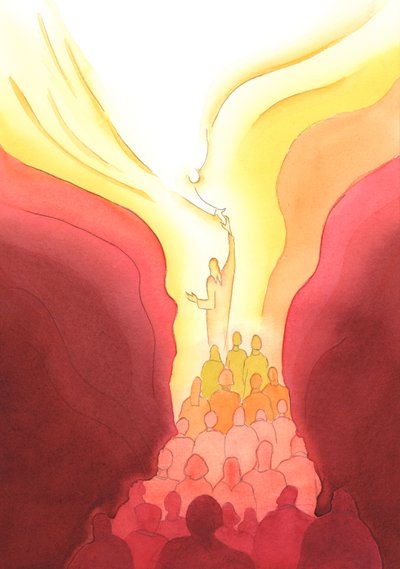 À chaque messe, nous atteignons le Père par le Sacrifice du Christ notre Chef, liés ensemble les uns aux autres et avec lui - Elizabeth Wang