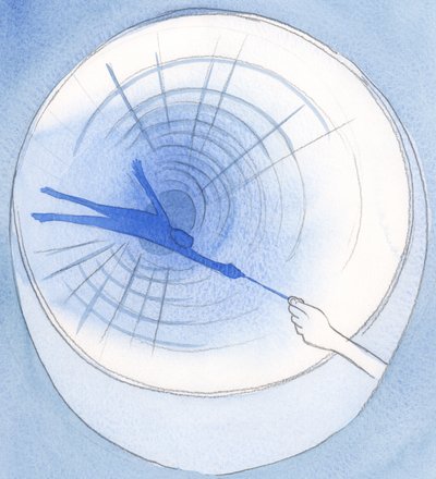 Par un simple fil de charité et une petite prière, nous pouvons sauver celui qui aurait pu tomber dans les profondeurs, 2002 - Elizabeth Wang