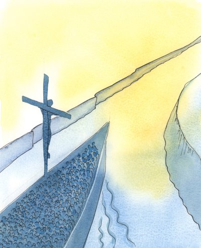 Par la puissance du sacrifice du Christ, pendant la Sainte Messe, le Christ perce le Ciel et nous rapproche tous du Père - tout comme lorsqu