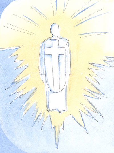 Le Christ - presque insupportablement éblouissant, royal et puissant - règne maintenant au ciel, vrai homme et vrai Dieu, notre Grand Prêtre - Elizabeth Wang