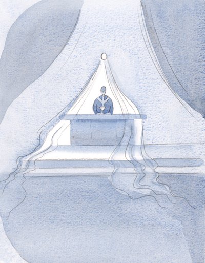 Le Christ attire vers le Ciel - comme enveloppé dans un fin tissu - ceux qui ont mangé la Nourriture Divine à ce festin - Elizabeth Wang