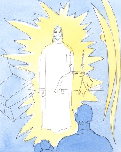 Le Christ notre Dieu qui règne dans la Gloire Éternelle, est Réellement Présent dans le Saint-Sacrement à l