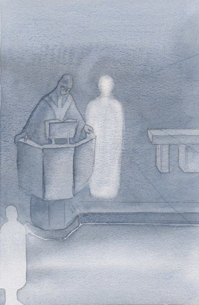 Le Christ se tenait à côté du prêtre qui lisait le Saint Évangile pour nous tous, qui était la propre parole du Christ - Elizabeth Wang