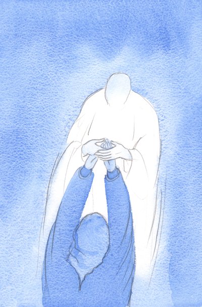 Le Christ a pris mes mains pendant la Sainte Communion, disant : sois confiant, tourne-toi vers moi en tout, avec chaque joie, problème ou question - Elizabeth Wang