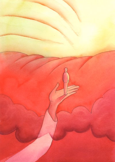 En contemplation, le Christ nous élève au-dessus des pensées terrestres jusqu