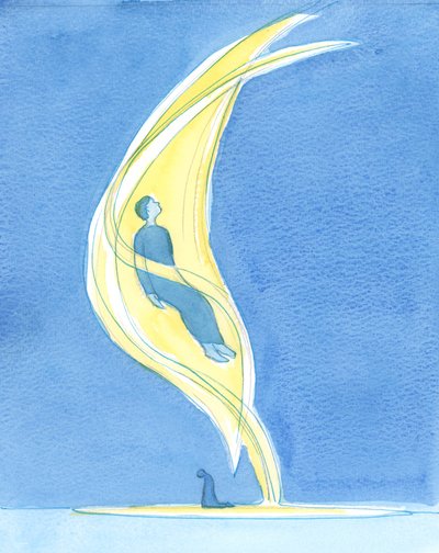 En contemplation, nous pouvons être tenus comme dans un grand 
