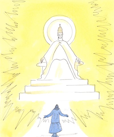Dans la foi, nous pouvons voir une lumière éclatante, haut dans l