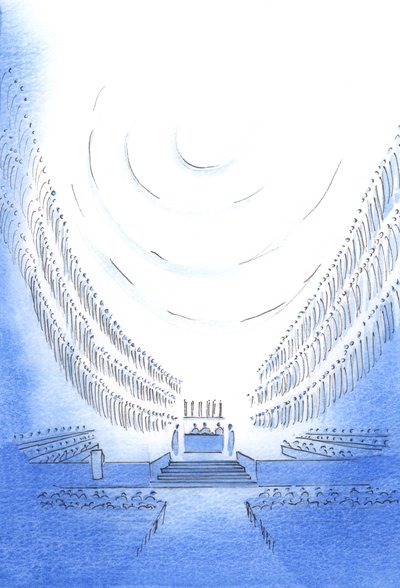 Dans la cathédrale, lors d