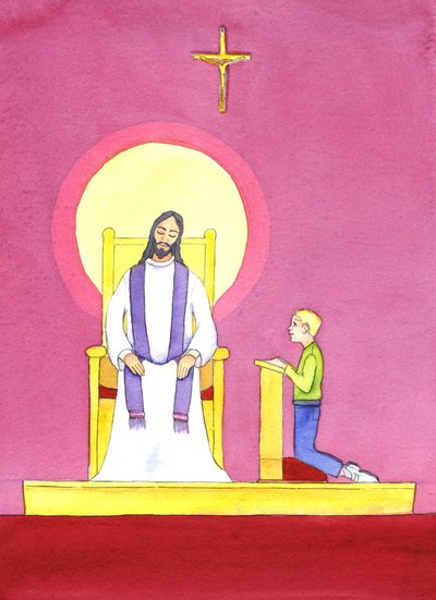 Dans le sacrement de la Confession, le prêtre agit en la personne du Christ, apportant Sa compassion et Sa miséricorde au pénitent - Elizabeth Wang