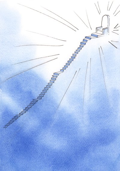 Dans la vie spirituelle, un escalier très raide se trouve devant, avec des lieux de repos. Au sommet se trouve le trône de Dieu. Le chemin est clair - Elizabeth Wang