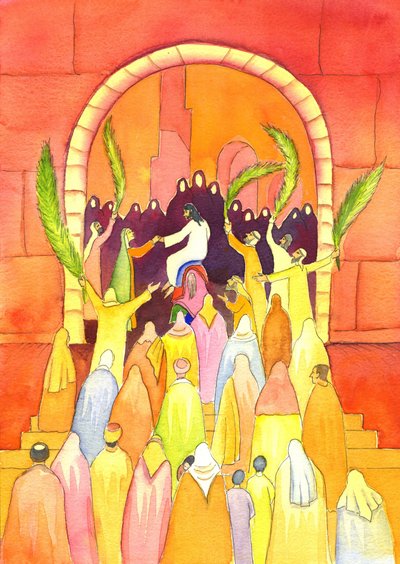 Jésus entre à Jérusalem en procession (Dimanche des Rameaux), 2001 - Elizabeth Wang