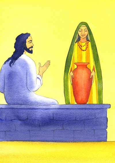 Jésus rencontre la femme samaritaine au puits - Elizabeth Wang