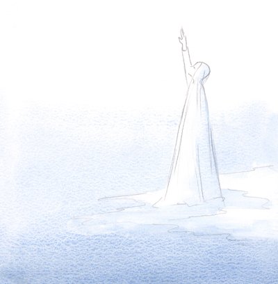 Marie a levé la main en prière vers le Père, qui exauce le moindre souhait de son cœur, 2001 - Elizabeth Wang