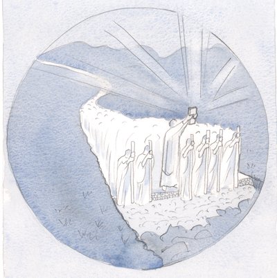 Sur la route de la Tradition Sacrée, portant haut les Saintes Écritures, les enseignants marchent : évêques et prêtres avec tout le peuple - Elizabeth Wang