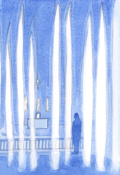 Celui qui va prier devant le Christ dans le Saint Sacrement se place parmi les Anges qui se tiennent en adoration silencieuse - Elizabeth Wang
