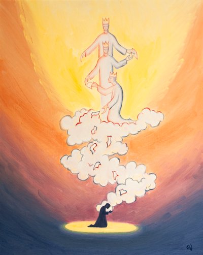 Nos prières pour les autres montent comme des lettres portées sur un nuage d