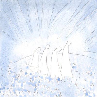 Le Christ, le Grand Prêtre, apparaît en majesté, Sa robe portant l
