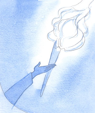 Le Saint-Esprit peut nous aider dans notre faiblesse. Notre prière sincère semble appeler une torche flamboyante pour éclairer notre chemin, 2002 - Elizabeth Wang