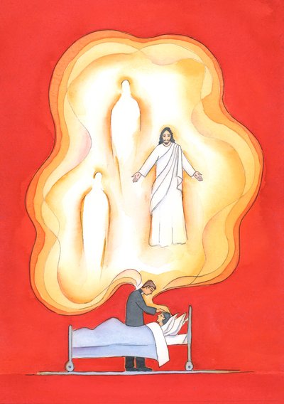Les bénédictions données dans le sacrement des malades sont des dons de la Sainte Trinité, apportant un partage renouvelé dans la vie de la Sainte Trinité, avec le pardon, la paix et de nombreux autres dons - Elizabeth Wang