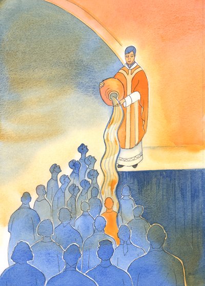 Les principales tâches de ceux qui partagent le sacerdoce du Christ sont de sauver les âmes, de les laver par le Précieux Sang du Christ, par Son Sacrifice et Ses sacrements - Elizabeth Wang